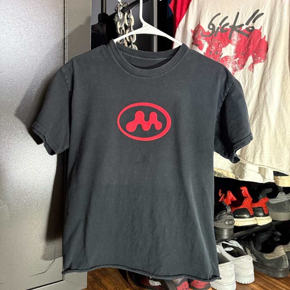 Men's Black T-Shirt with Red Graphic